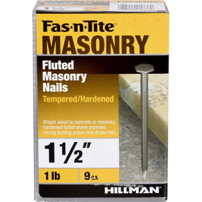 Hillman Fas-N-Tite Fluted Masonry Nail - Gray