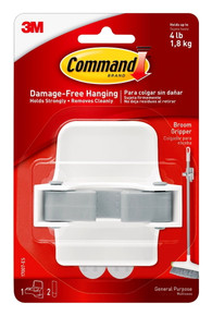 Command Broom Gripper Hook - 0.8" - 1.0"