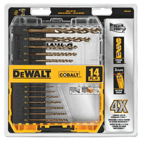 Dewalt Industrial Cobalt Drill Bit Set - 14 pcs