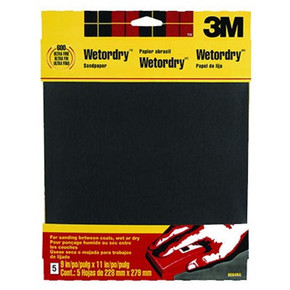 3m Wet/dry 9" X 11" 400 Grit Silicon Carbide Sanding Sheets - 5 Pk