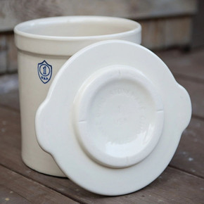 Ohio Stoneware White Preserving Crock Cover - 1 Gal Ohio Stoneware White Preserving Crock Cover - 1 Gal
