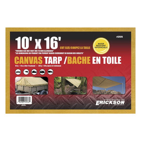 Erickson Heavy Duty 10 Oz Canvas Tarp - 10' X 16'