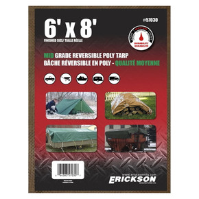 Erickson Mid Grade Reversible Brown/Green Poly Tarp - 5.5 mil Erickson Mid Grade Reversible Brown/Green Poly Tarp - 5.5 mil
