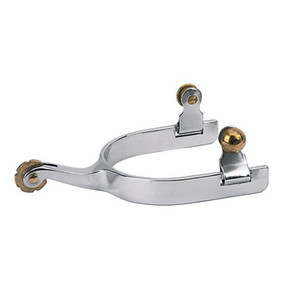 Weaver Leather Stainless Steel Men's Roping Spurs With Plain Band Weaver Leather Stainless Steel Men's Roping Spurs With Plain Band