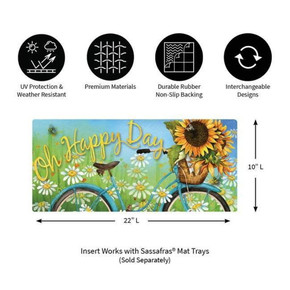 Evergreen Enterprises Happy Day Sunflowers Sassafras Switch Mat - 10" X 22"