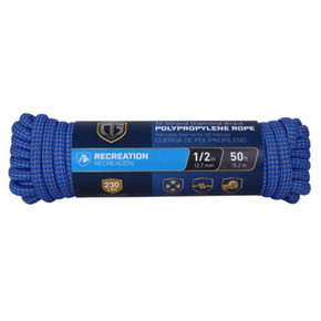 Tru-Guard 32 Strand Polypropylene Diamond Braid Rope - 1/2" X 50' Tru-Guard 32 Strand Polypropylene Diamond Braid Rope - 1/2" X 50'