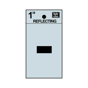 Hy-Ko 1" Black/Silver Vinyl Reflective Adhesive Hyphen Sign - Symbol (-)