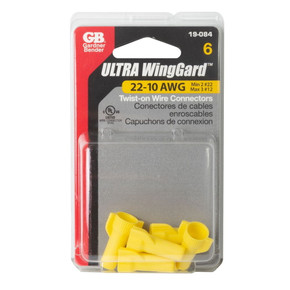 Gardner Bender Wing-gard Wire Connector - Yellow - 6 pk