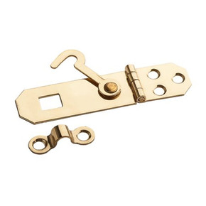 National Hardware Brass Hasps With Hooks - 3/4" X 2-3/4"