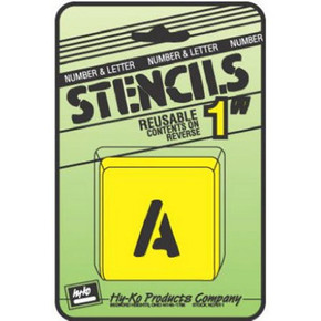 Hy-Ko Water Resistant Letter & Number Stencil Set - 6 pk