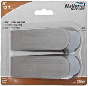 National Hardware The Wedge Door Stop - 5" - Brown