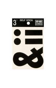 Hy-Ko Self-Stick Vinyl Die-Cut Symbols Panel - 3"