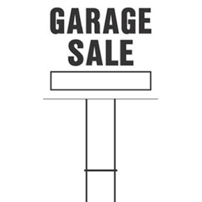 Hy-Ko Corrugated Plastic Garage Sale Sign - 20" X 24"