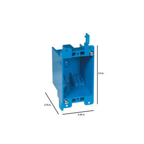 Carlon Pvc Single Gang Old Work Outlet Box - Blue