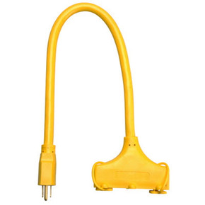 Master Electrician Yellow 3 Outlet Extension Cord - 2'