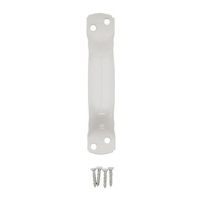 National Hardware White Vinyl Coated 6 Pull - 6-3/4"