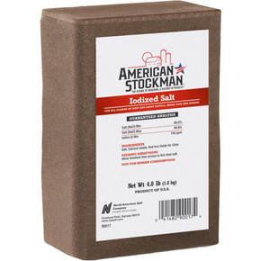 American Stockman Iodized Salt Brick - 4 lb American Stockman Iodized Salt Brick - 4 lb