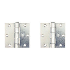 National Hardware Zinc Plated Removable Pin Broad Hinge - 3-1/2" - 2 pk