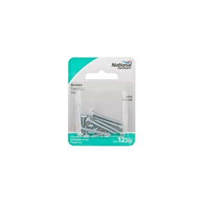 National Hardware Zinc Plated Screw - #7, 1-1/4" X 1/2"
