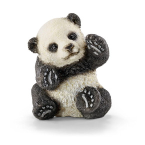 Schleich Panda Cub Playing Figurine - 1-3/8" X 1-5/8" X 1-3/4"