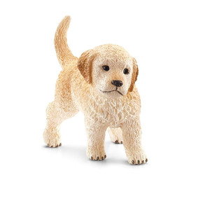 Schleich Golden Retriever Puppy Figurine - 1-3/4" X 3/4" X 1-1/4"