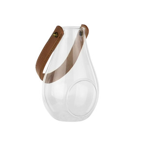 Syndicate Lantern with Leather Handle - 6-1/4" Syndicate Lantern with Leather Handle - 6-1/4"