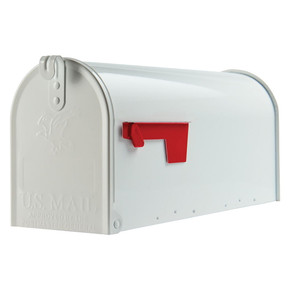 Gibraltar Medium Elite Post Mount Mailbox - White