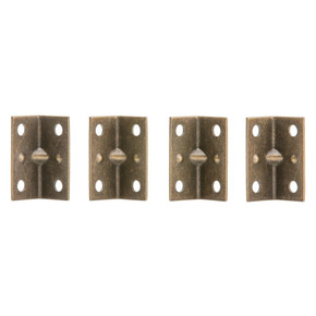 National Hardware Antique Brass Corner Brace - 1-1/2" X 3/4"