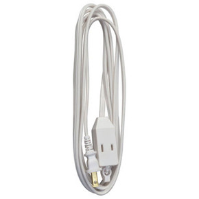 Master Electrician White Polarized Cube Tap Extension Cord - 9'