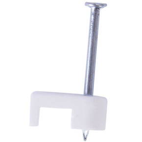 Gardner Bender 3/16" White Polyethylene Low-volt Staple - 25 Pk