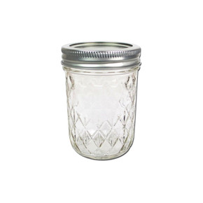Ball Quilted Crystal Regular Mouth Jelly Jars Set - 12 Pk