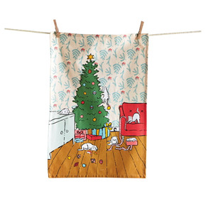 Tag Merry Catmas Cotton Dishtowel