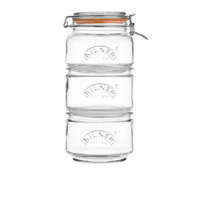 Kilner Glass Stackable Storage Jar - 3 pcs Kilner Glass Stackable Storage Jar - 3 pcs