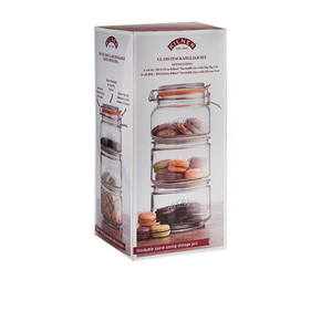 Kilner Glass Stackable Storage Jar - 3 pcs Kilner Glass Stackable Storage Jar - 3 pcs