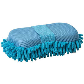 Weaver Leather Sponge Scrubber With Microfiber Fingers - Blue