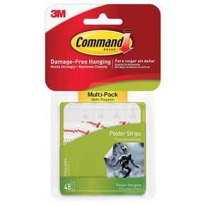 Command White Poster Strip Value Pack - Small