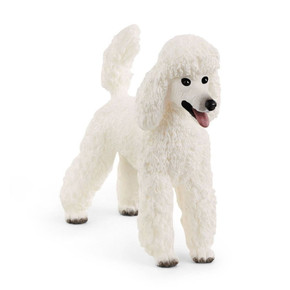 Schleich White Poodle Toy - 2-1/2" X 1" X 2-1/4"