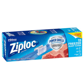 Ziploc Quart Slider Freezer Bag - 15 Ct