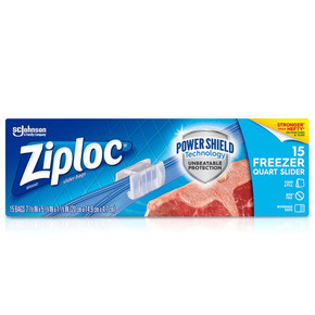 Ziploc Quart Slider Freezer Bag - 15 Ct Ziploc Quart Slider Freezer Bag - 15 Ct