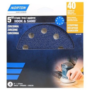 Norton 120 Grit Ceramic 8-hole Sanding Disc - 5" Norton 120 Grit Ceramic 8-hole Sanding Disc - 5"