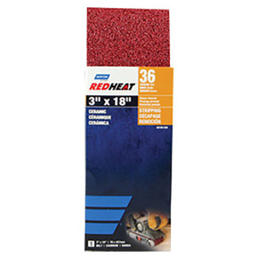 Norton Red Heat Ceramic Grain Sanding Belt - 3" X 18" Norton Red Heat Ceramic Grain Sanding Belt - 3" X 18"