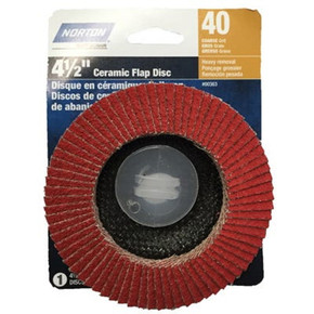 Norton 4-1/2" Premium Ceramic Flap Disc - 40 Grit