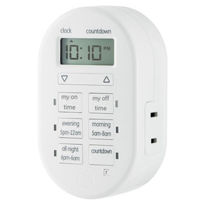 Mytouchsmart Indoor Plug-in Simple Set Digital Timer - White