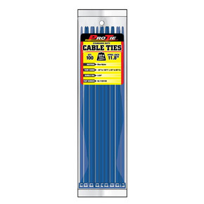 Pro Tie Blue 11-3/4" Standard Duty Cable Ties - 100 pk