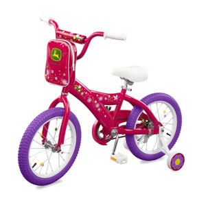 John Deere Pink & Purple Bicycle - 16"