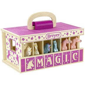 Breyer Unicorn Magic Wood Stable Playset - 6 pcs