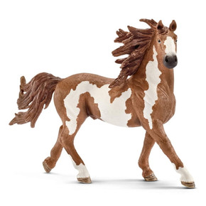 Schleich Pinto Stallion Figurine - 6-1/4" X 1-5/8" X 4-1/8" Schleich Pinto Stallion Figurine - 6-1/4" X 1-5/8" X 4-1/8"