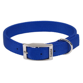 Coastal Pet Blue Nylon Double-ply Dog Collar - 1" X 22"
