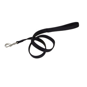 Coastal Pet Black Nylon Double-ply Dog Leash - 1" X 4'