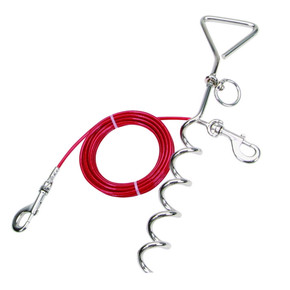 Titan Red Dog Stake And Cable Tie Out Combos - 15'
